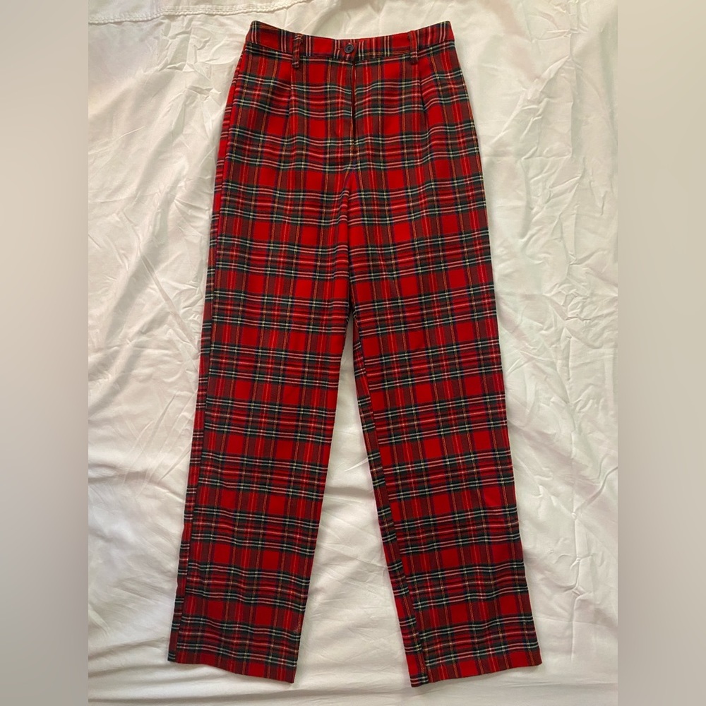 John Galt Plaid Straight Leg Pants